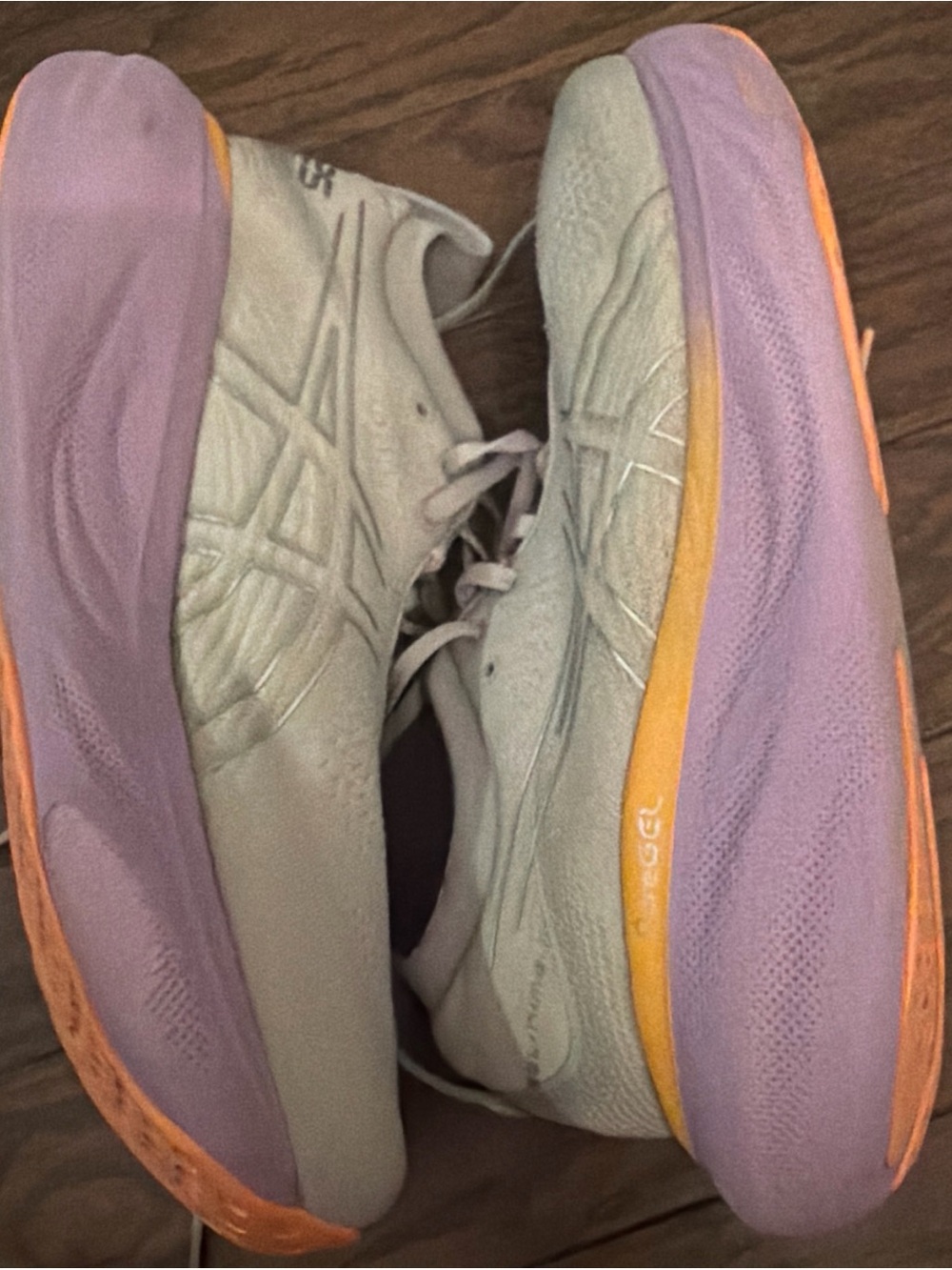 Asics Gel-Nimbus 25 Piedmont Gray Purple Running Shoes Sneakers Womens Size 10 - Picture 4 of 5
